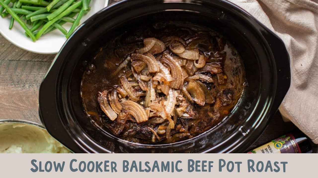 🍴 Slow Cooker Magic: Balsamic Beef Roast Perfection 🍴