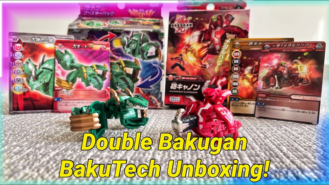 DOUBLE BAKUGAN BAKUTECH UNBOXING! Hammer Cannon & Nino Daishow