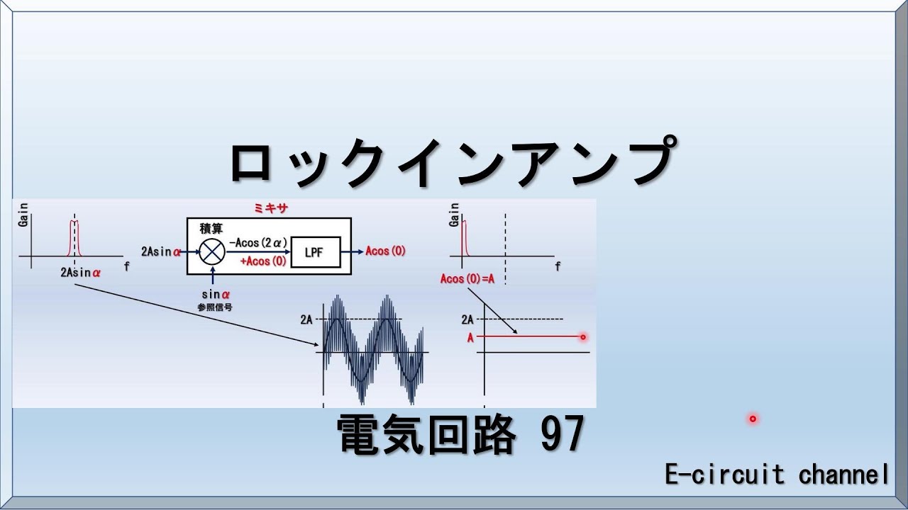 【電気回路97】ロックインアンプ　の解説。雑音に埋もれた信号を観測する手段とは。