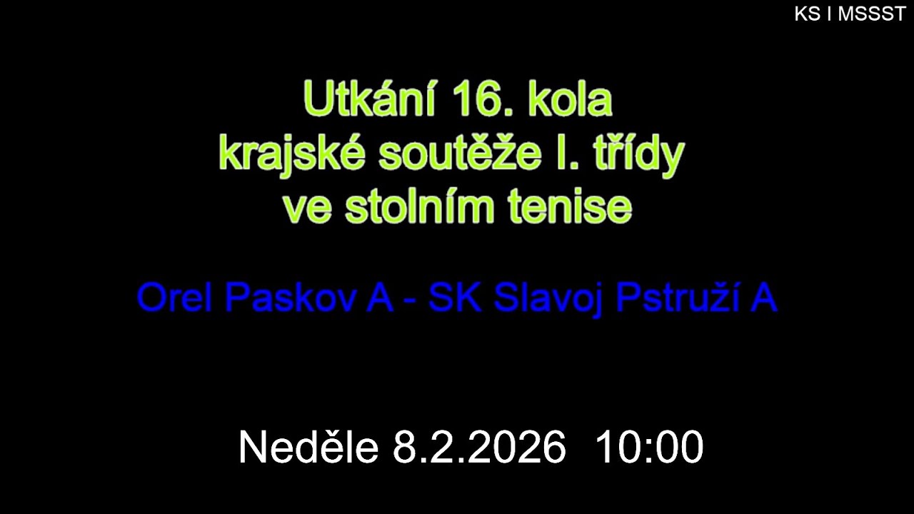 Orel Paskov A - SK Slavoj Pstruží A
