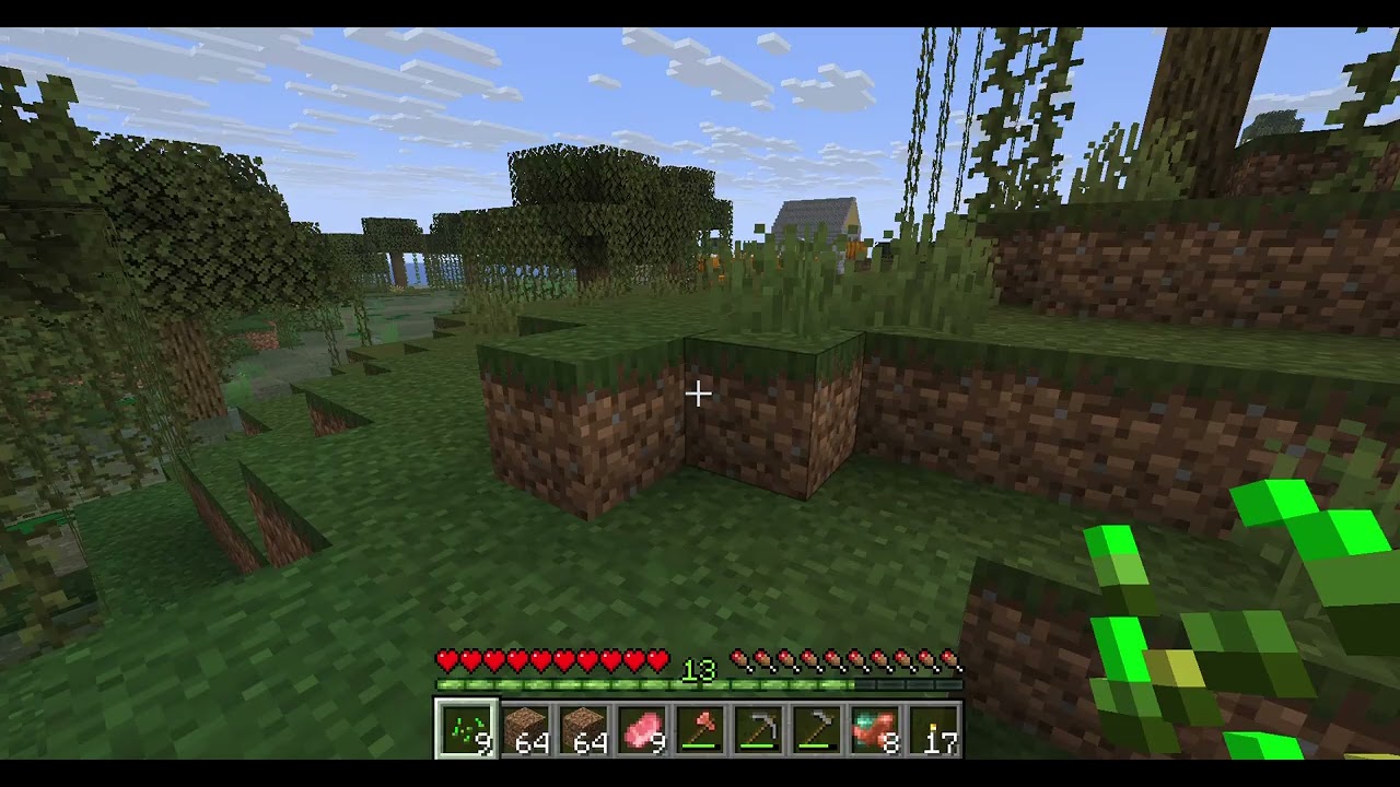 Bažina biom v Minecraft stavba skladiště pod vodou 3