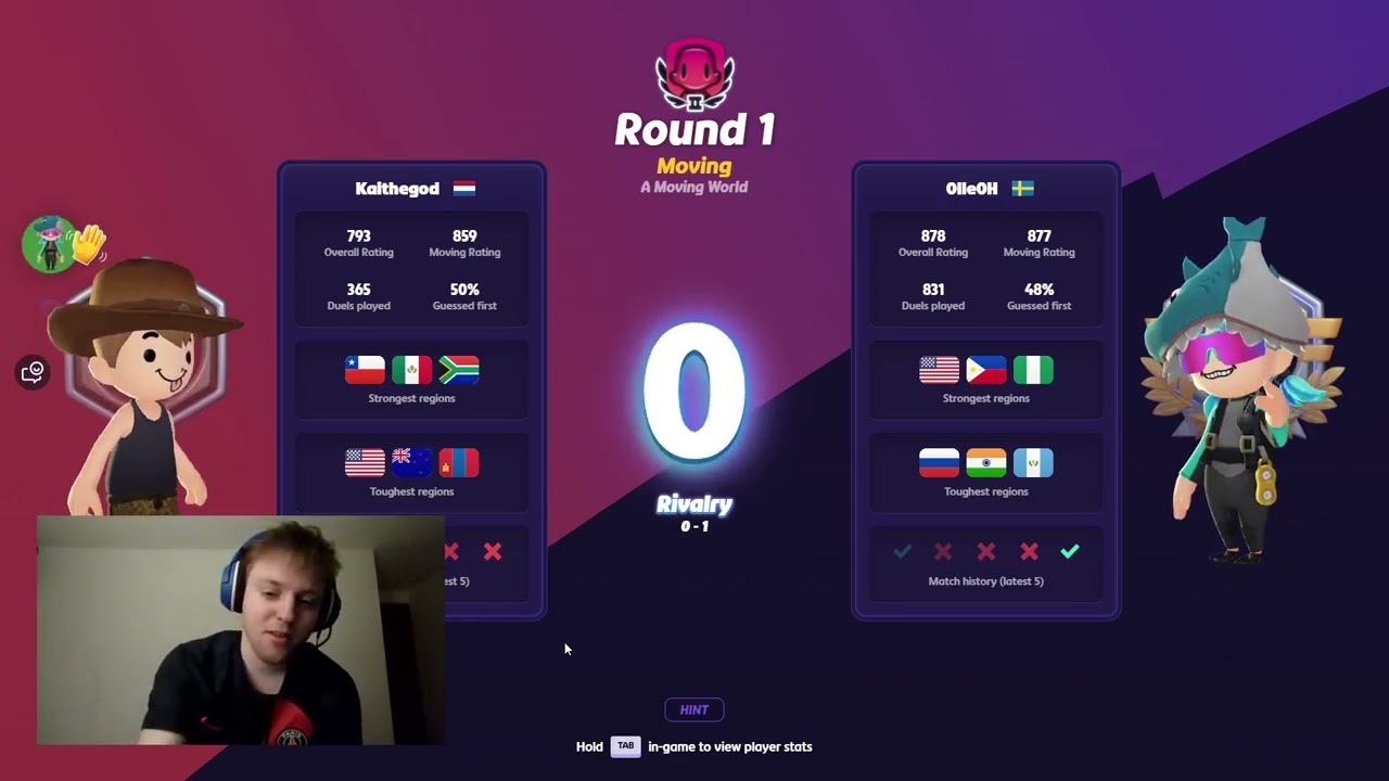 Back to back cracking games versus OlleOH