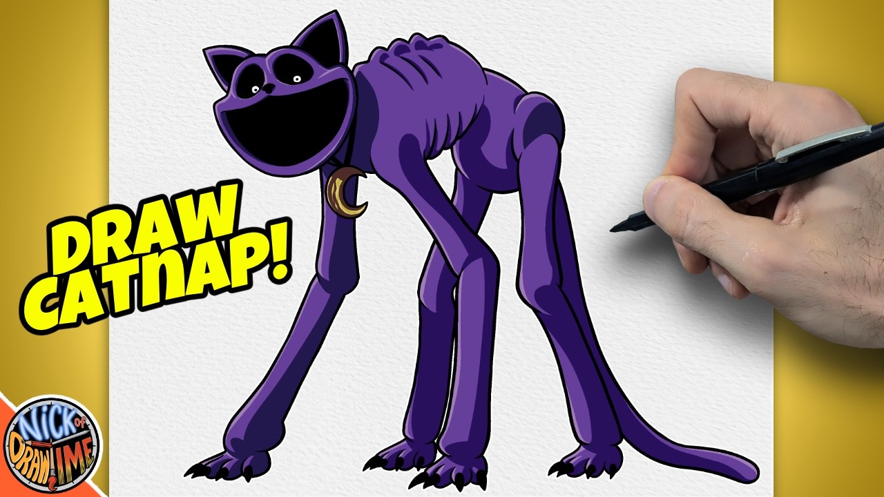 How to Draw CATNAP (Poppy Playtime) (PDT)