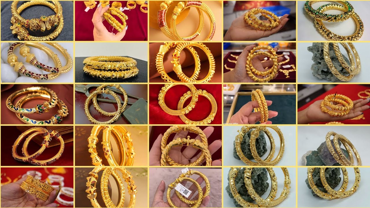 Latest Gold Bangles Design | Gold Ruli Bala Design with Weight and Price | Sonar Bala Design #viral 