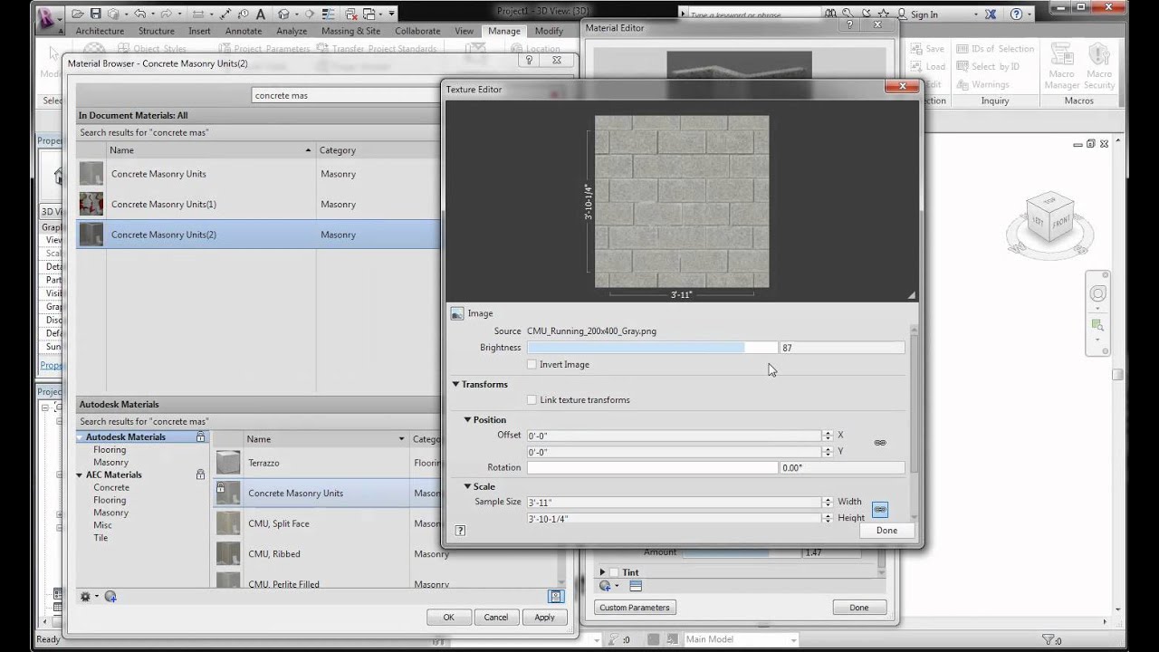 Revit Tutorial - Paint a Logo on CMU Wall - The Revit Kid