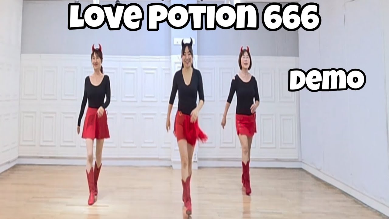 Love Potion 666  - Line Dance (Demo)  | Beginner | Rob Fowler 