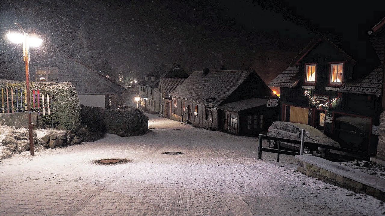 Spaziergang durch den Schnee in Schierke 4K