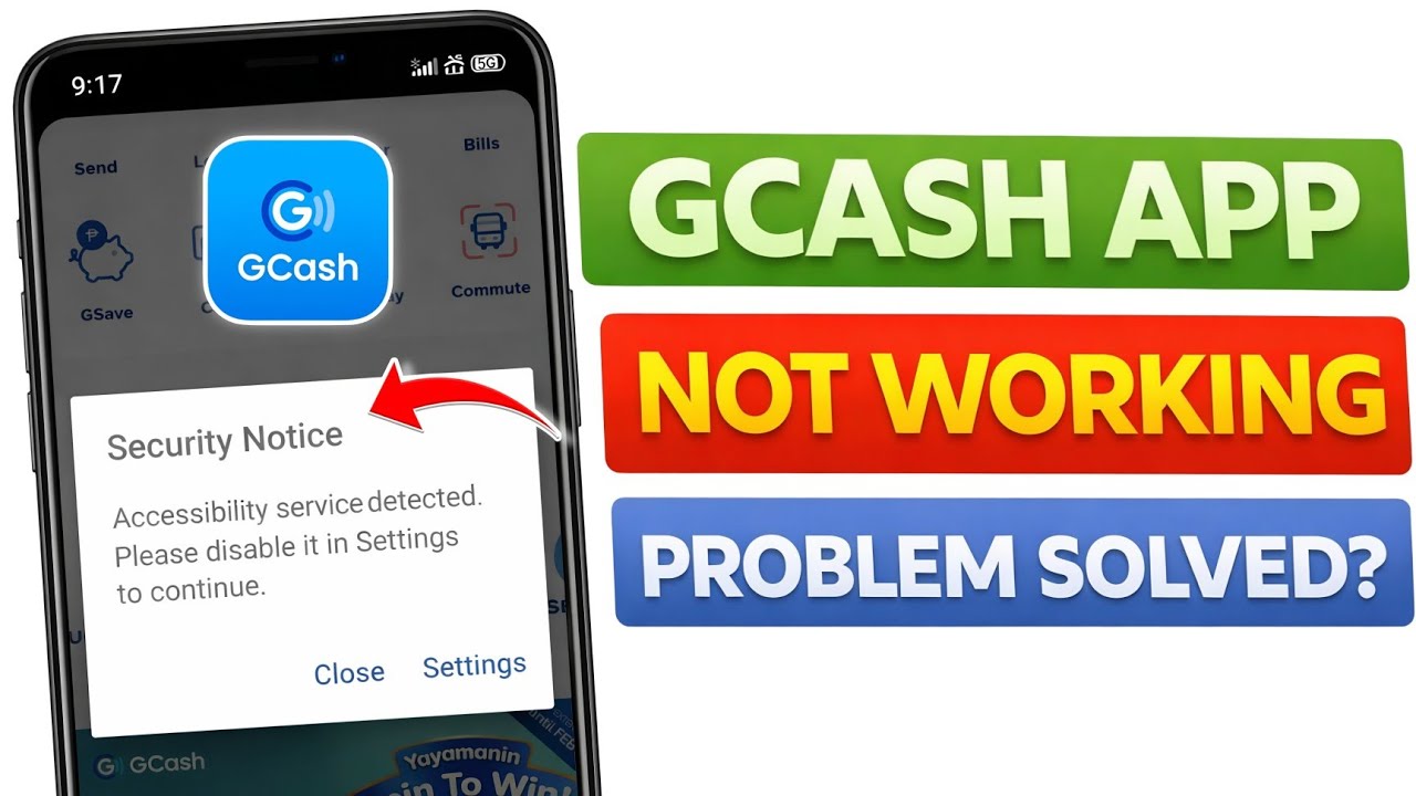Gcash Accessibility service detected Please disable it in Settings to continue | Gcash Accessibility