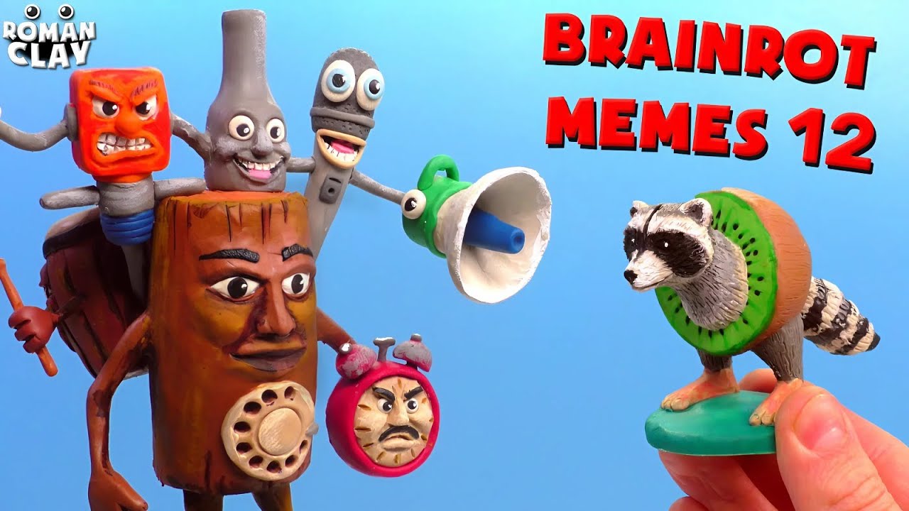 Создаём Brainrot Sahur Boss и Pi Pi Kiwi 🤯 Мемы Brainrot с Клэем