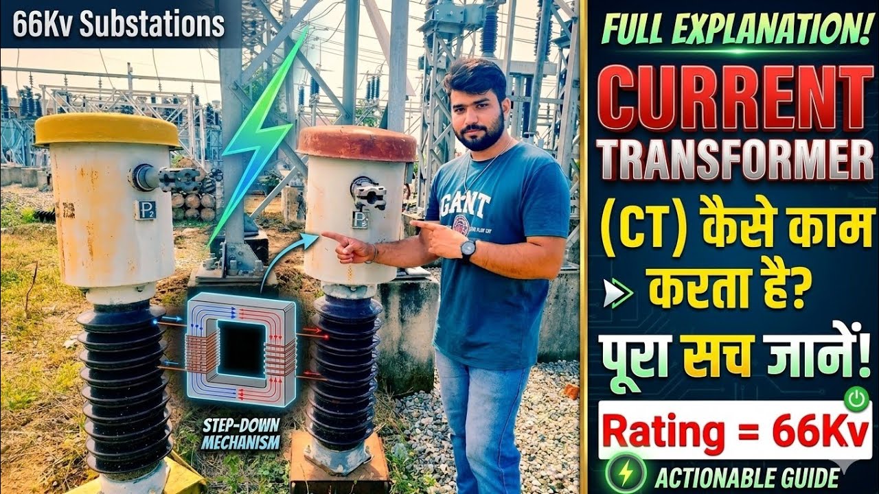 current transformer (CT) कैसे काम करता है | ct, pt practical video | 66 kv grid substation in hindi