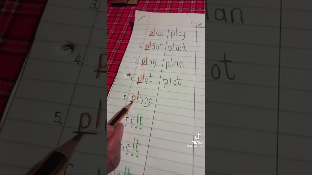 Spelling words with the 
