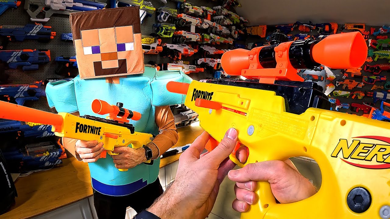 NERF WAR | 200K Subscribers - Minecraft VS Spiderman!