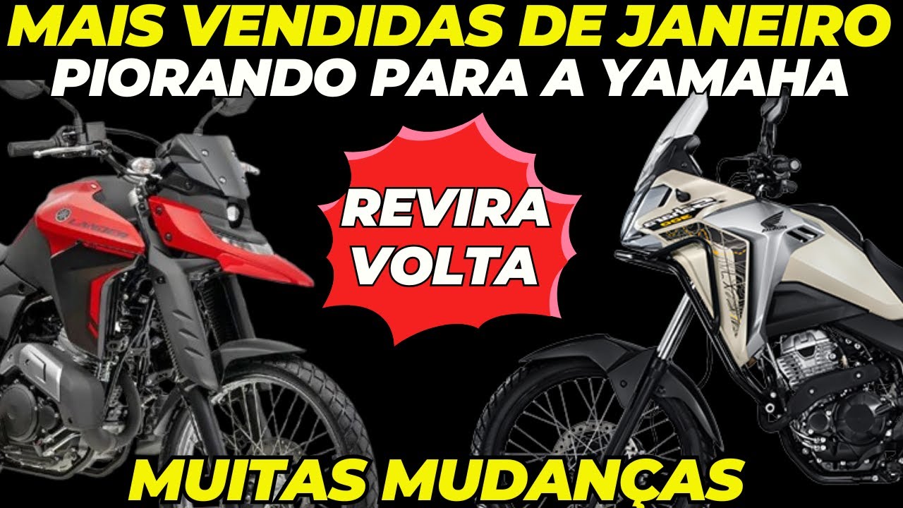 MOTOS MAIS VENDIDAS EM JANEIRO DE 2026 COMEÇOU RUIM PARA A YAMAHA