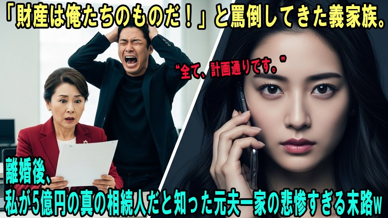 「財産は俺たちのものだ！」と罵倒してきた義家族。離婚後、私が5億円の真の相続人だと知った元夫一家の悲惨すぎる末路w