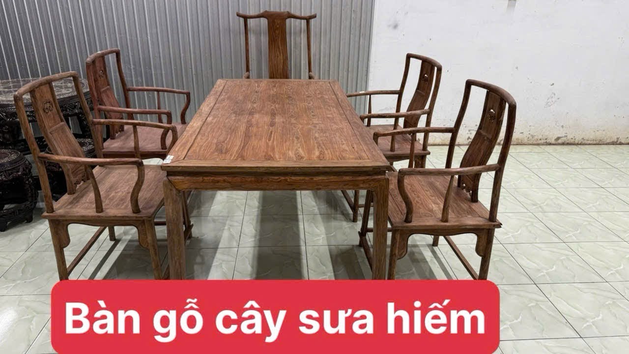 Báo giá bộ bàn gỗ cây sưa, giường cẩm lai, trường kỹ, long sàn, tủ xưa, tranh cá chép, đồ xưa Mekong