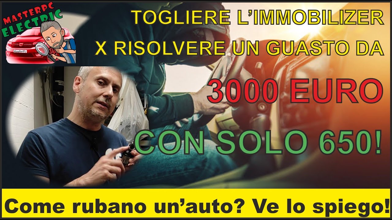 Vi spiego come rubano 1 auto! Togliere l'immobilizer per risolvere un guasto è più nobile ;)
