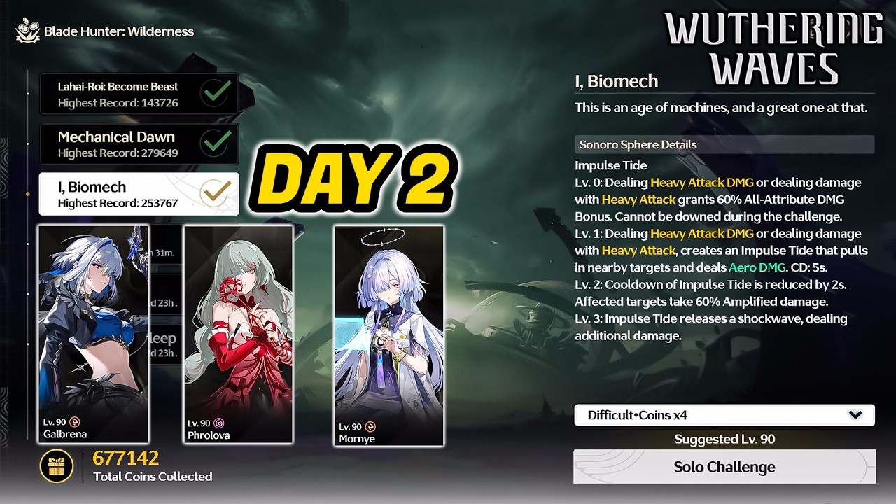 Blade Hunter Wilderness Day 2 | I Biomech | Wuthering Waves 3.1