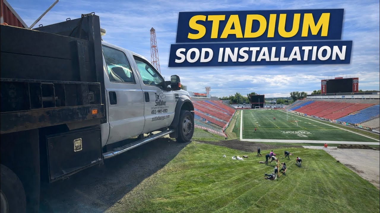 The Stadium - Sod Install for Professional Football Team and Olympic Stadium 