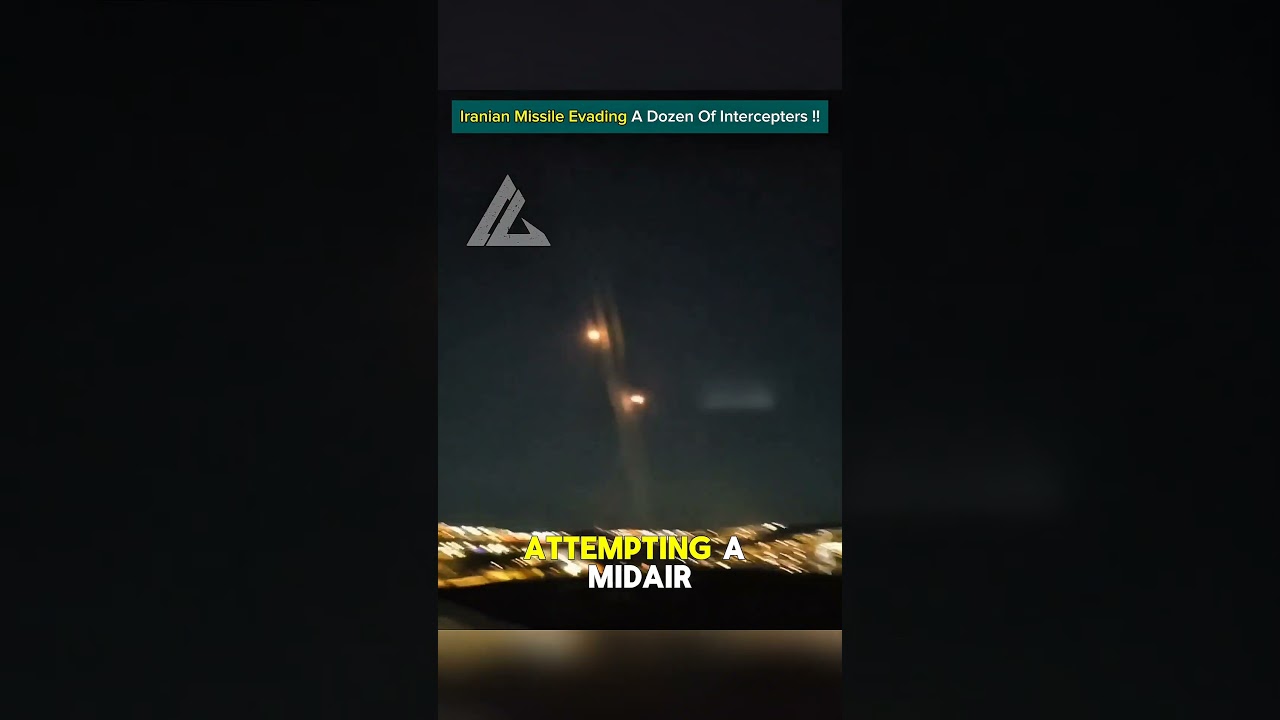 Иранская ракета уклонилась от нескольких израильских перехватчиков над Израилем.