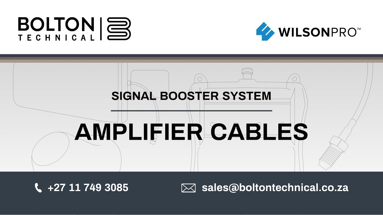 Bolton Technical: Signal Booster System - Amplifier Cables