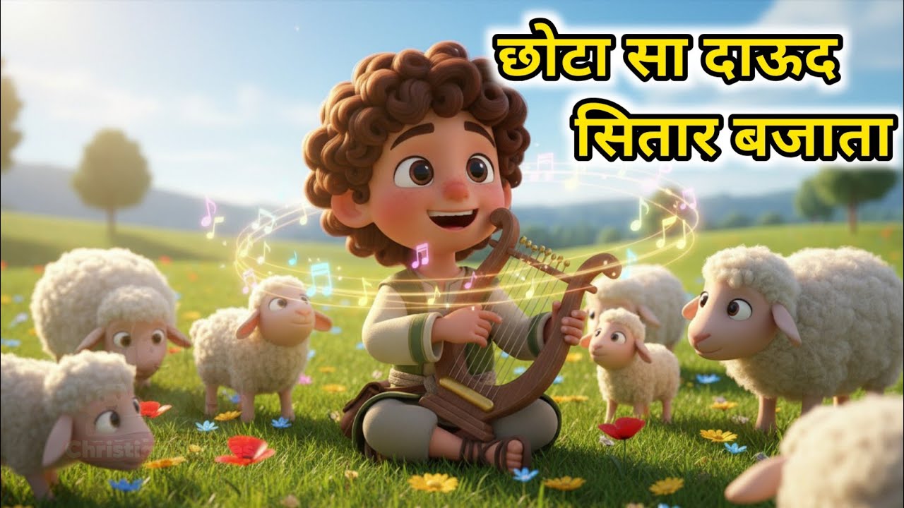 छोटा सा दाऊद सितार बजाता | प्यारा मसीही बच्चों का गीत |Little David Kids Christian Song| #biblesong