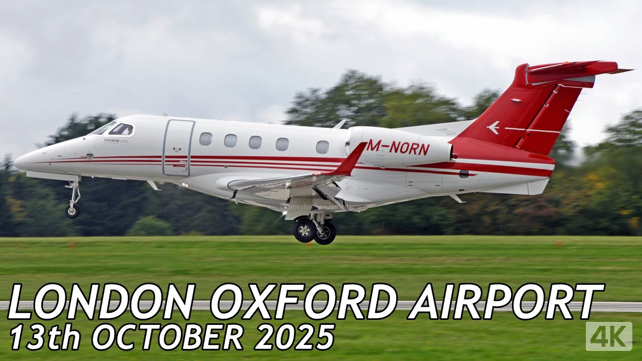 General Aviation - Executive Aircraft at London Oxford Airport - 13th October 2025