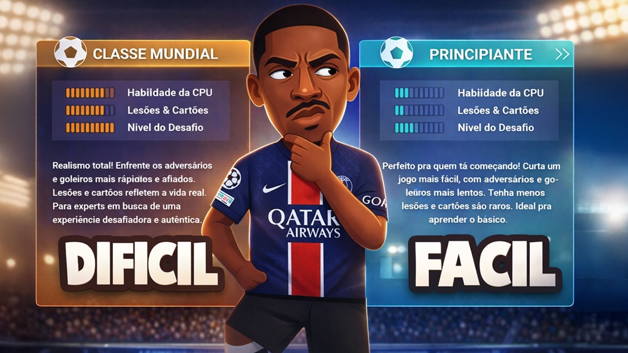 PSG NO MODO MAIS DIFICIL VS MODO FÁCIL | WORLD SOCCER CHAMPS