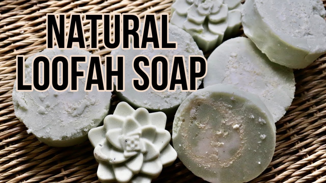 Making soap with natural loofah!
