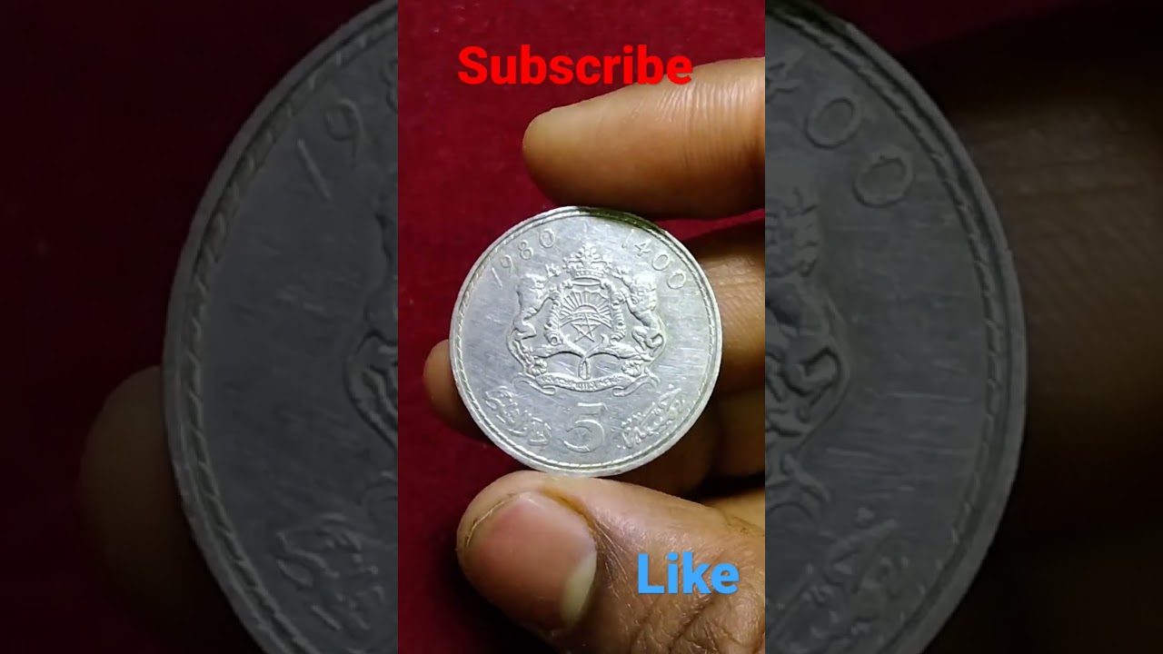 Morocco Old 5 Dirhams coin 1980 #shorts #ytshorts #currencycollection #youtubeshorts #india #morocco