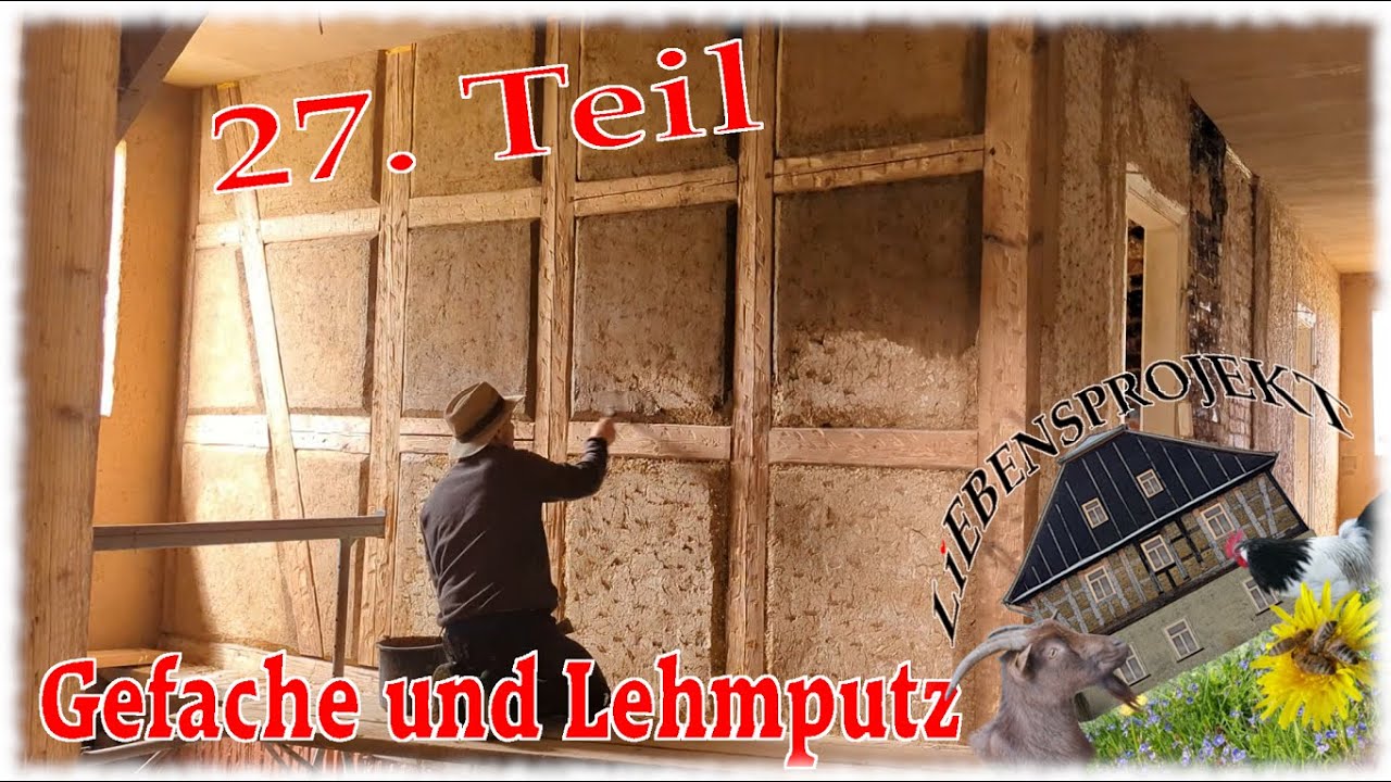 Gefachputz, Lehmputz an der Decke und etwas Elektrik - #27 Projekt Fachwerkhaus -