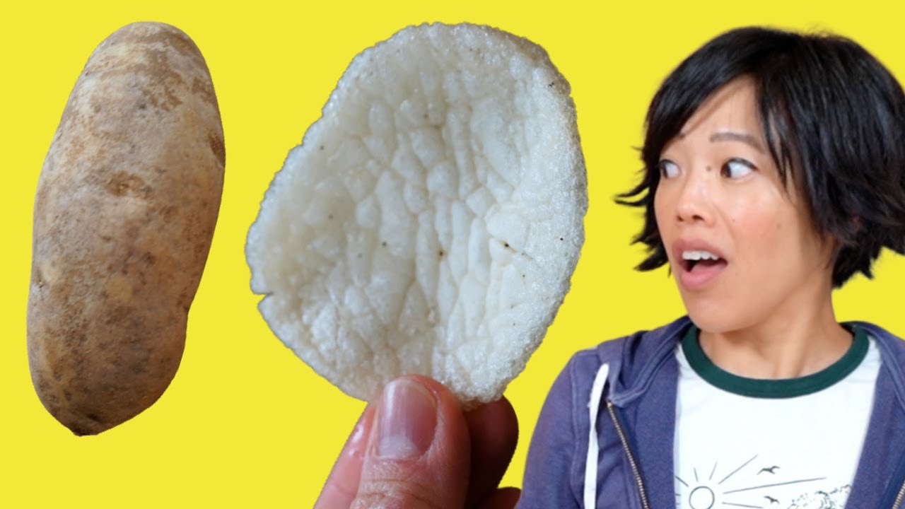 Turn a POTATO 🥔 Into FLUFFY Crispy CHIPS -- DIY $1 Snacks