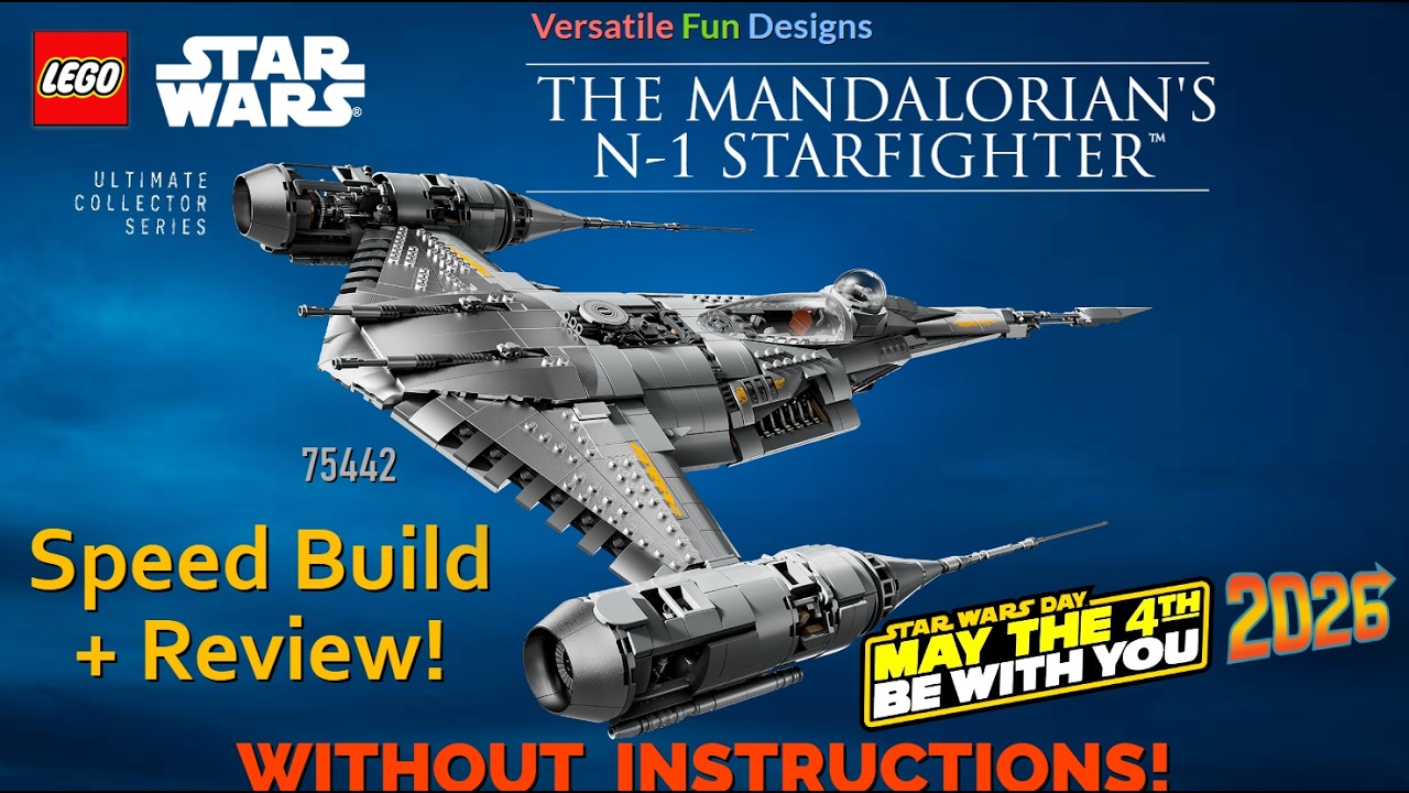 ✨ LEGO Star Wars UCS: Истребитель N-1 Мандалорца 75442 &mdash; Спидбилд и обзор БЕЗ ИНСТРУКЦИИ!