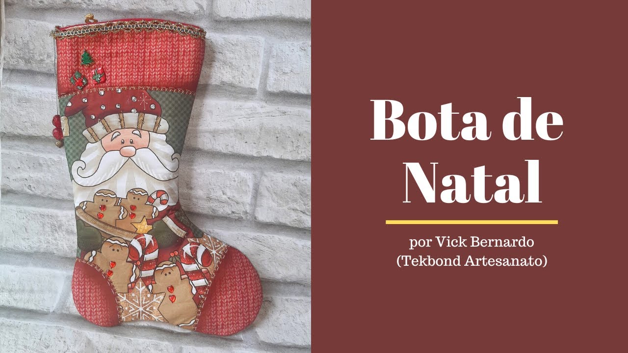 Bota de Natal em tecido