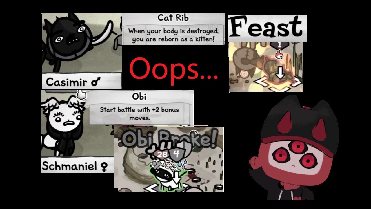Cat-astrophe in the Crater (Mewgenics Run - Cleric, Necromancer, Mage, Butcher)