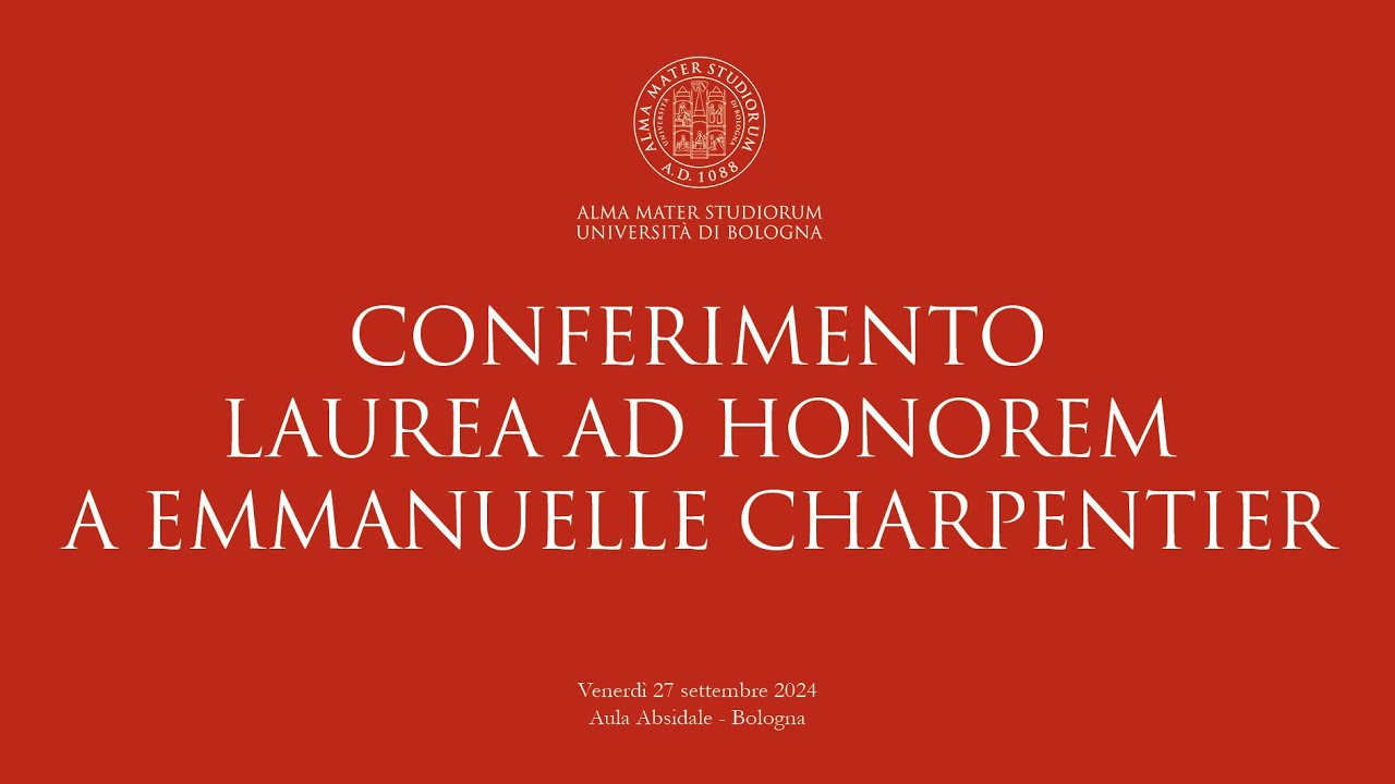 Laurea ad honorem a Emmanuelle Charpentier | Live del 27/9/2024