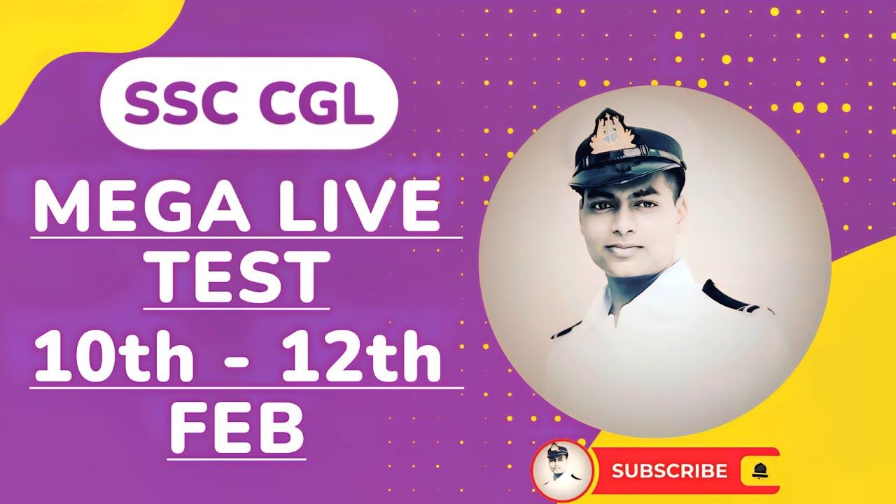 SSC CGL 2026 MEGA LIVE TEST ( 10th FEB - 12th FEB) (MOCK + SOLUTION) #ssc #ssc2026 #ssccgl #sscexam 