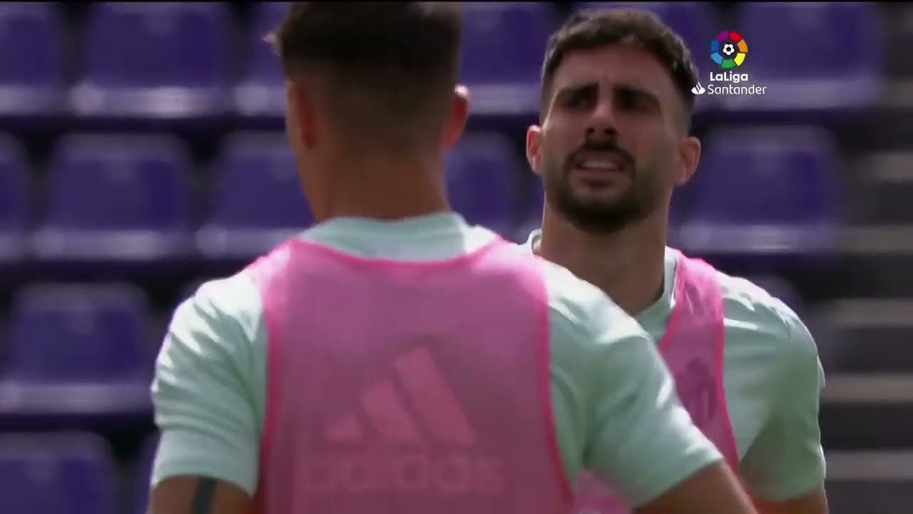 Calentamiento Real Valladolid CF vs RCD Mallorca