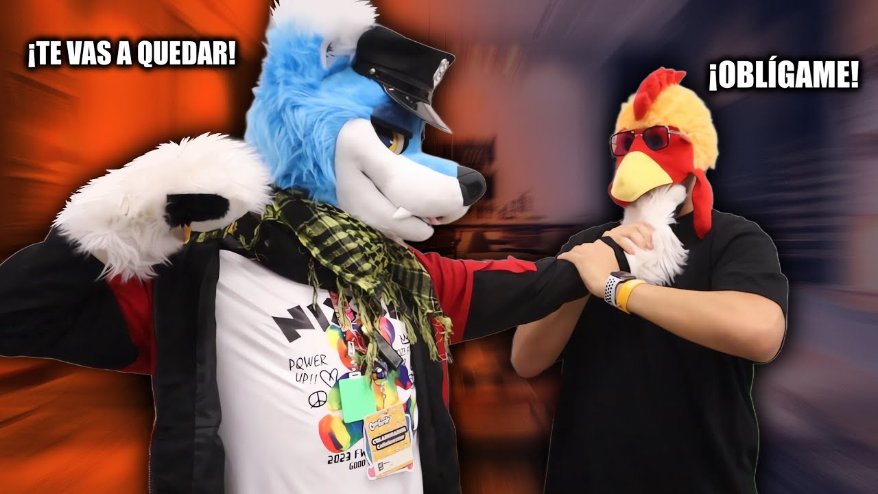 😳 ARRASTRÉ A POLLO FRITO A UNA CONVENCIÓN FURRY / CONFUROR / CON @PolloFrito  / Wolfhug