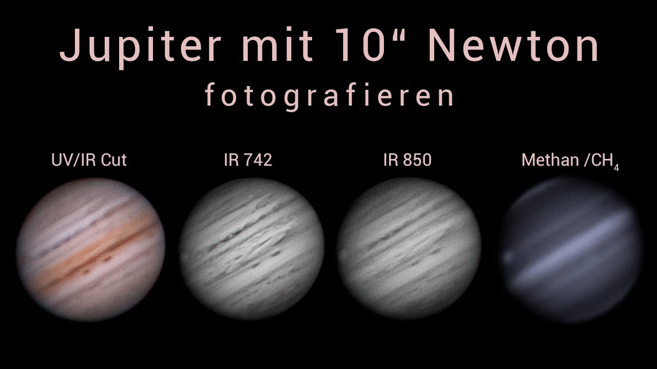 Jupiter mit meinem Teleskop fotografieren - mit Methan Filter / IR742 / IR850 Filter