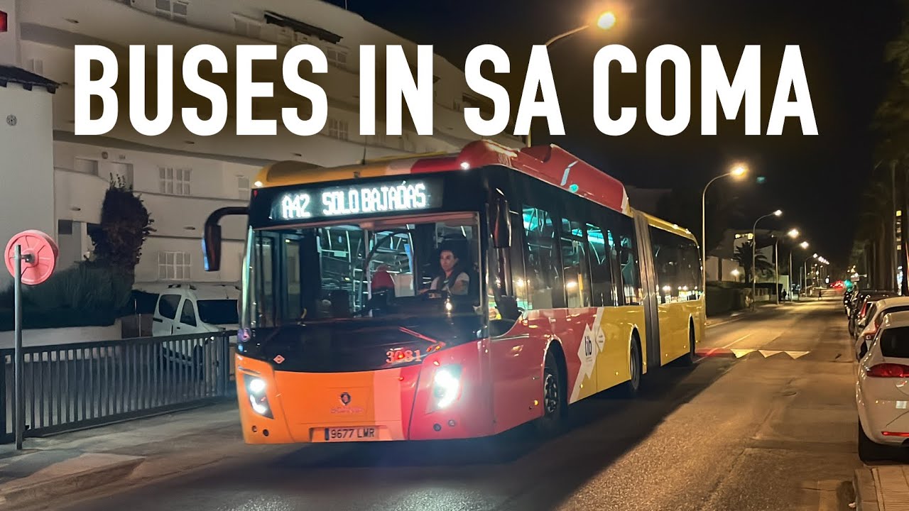 Buses in Sa Coma, Mallorca (July 2023)