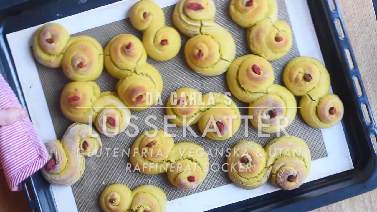 Lussekatter - glutenfria, veganska & utan raffinerat socker