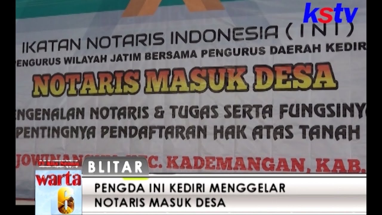 BLITAR - PENGDA INI KEDIRI MENGGELAR NOTARIS MASUK DESA