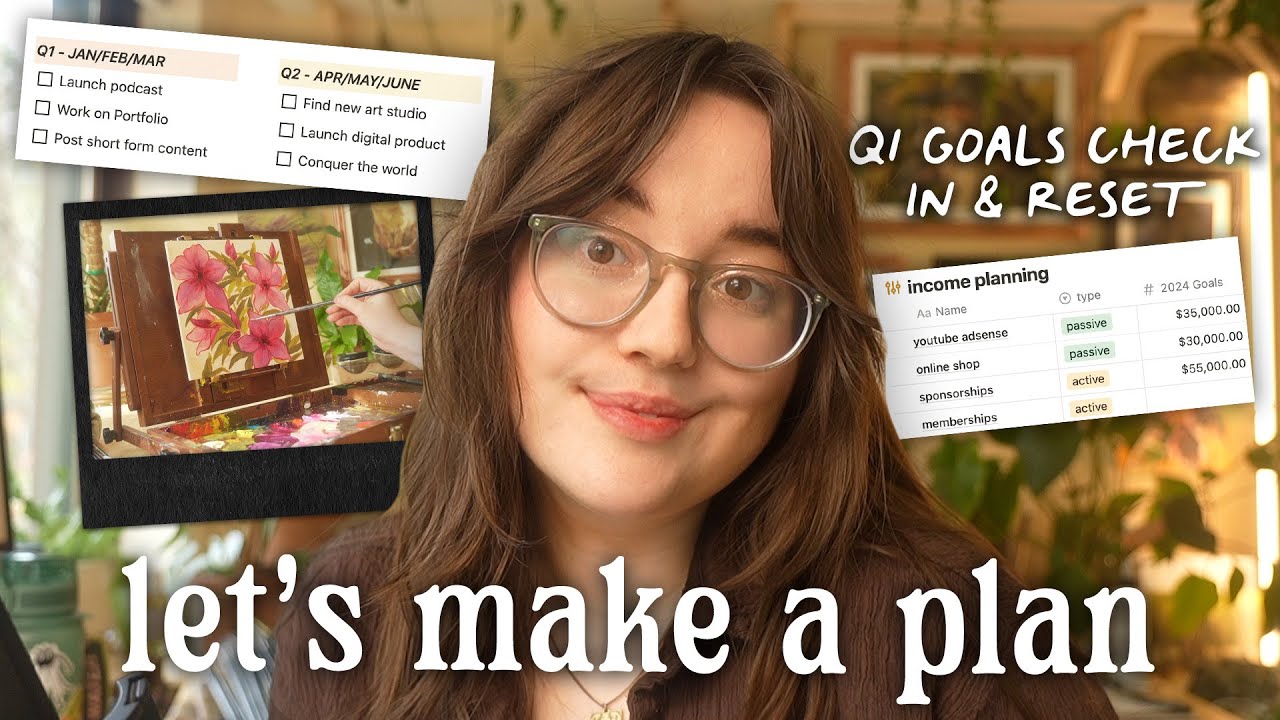QUARTERLY GOALS RESET 🌿  Talking about money, art & my business goals