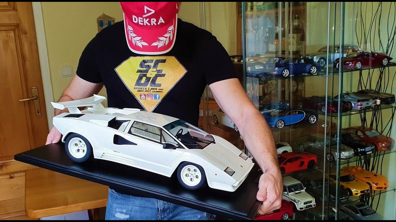 unboxing of Lamborghini Countach 5000 Quattrovalvole 1:8 GT SPIRIT
