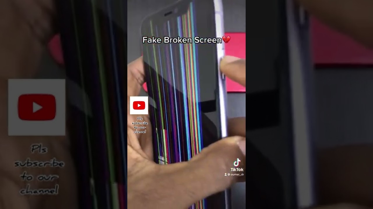 Fake broken screen prank on iPhone