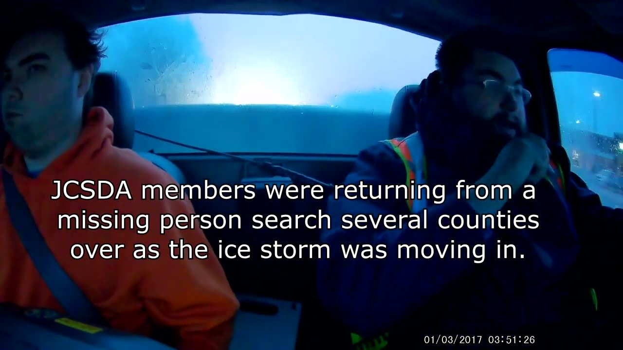Chatting with SAR friends on ham radio during an ice storm