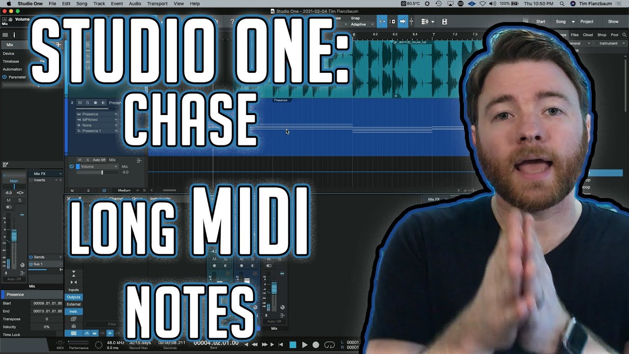 Studio One: How to Chase MIDI notes