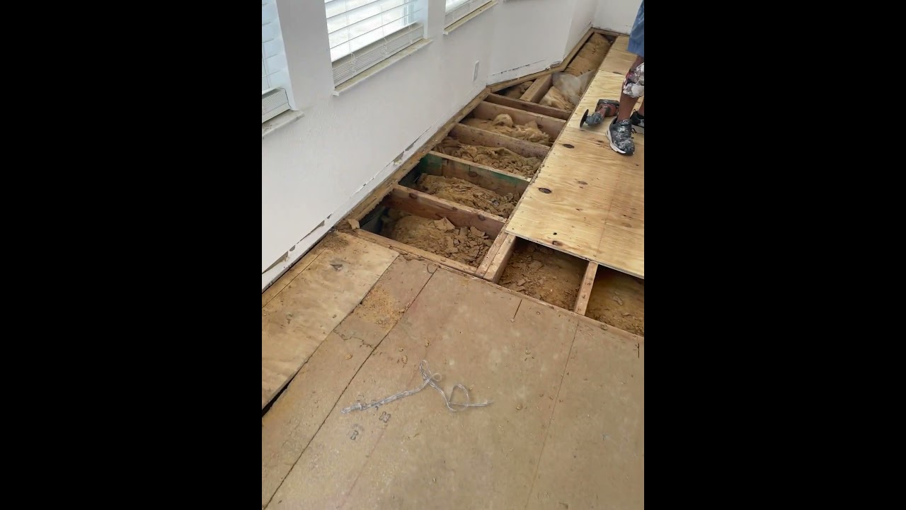 Back at it! Mobile home floor repair on N St Thomas #remodel #flooring #homeimprovement