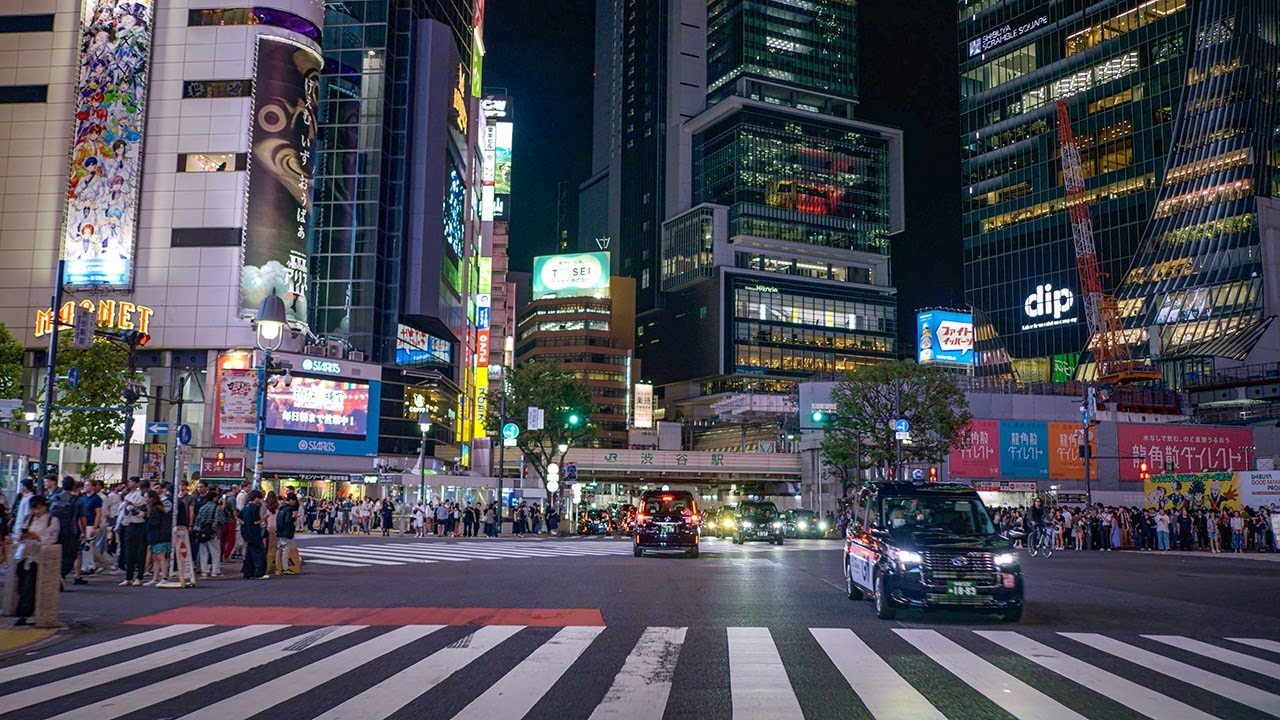 Tokyo Night Drive 4K | Shibuya to Shinonome