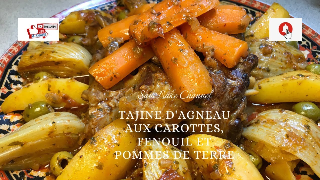TAJINE D'AGNEAU AUX CAROTTES, FENOUI ET POMMES DE TERRE | RECETTE MAROCAINE FACILE ET RAPIDE 🇲🇦